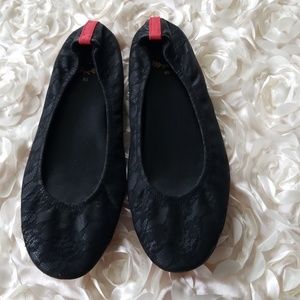 Black lace flats Rita's brand